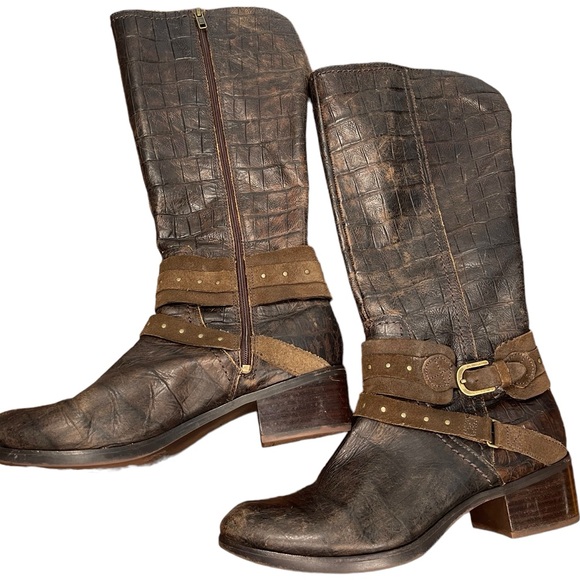 UGG Shoes - Ugg Esplande Croco java leather tall boots 8.5